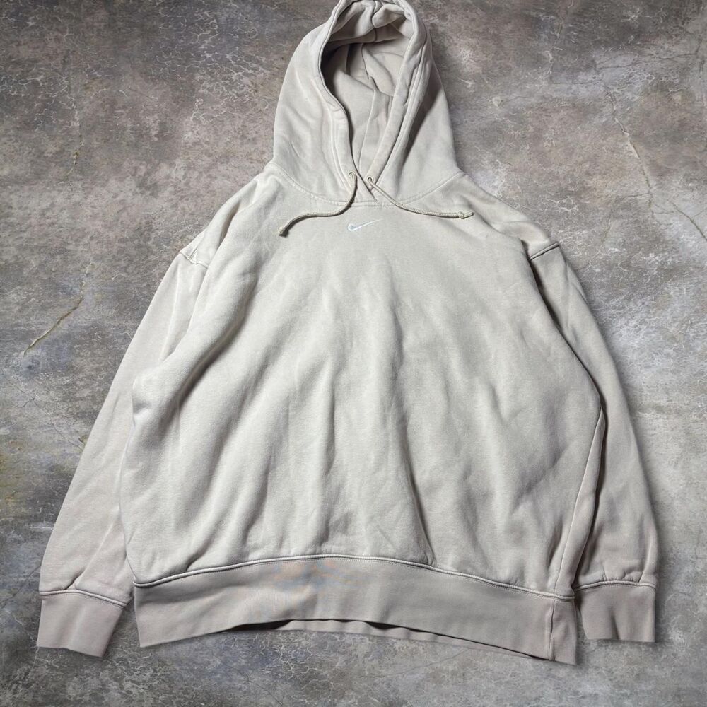 Nike Women's Cream and Tan Hoodie
